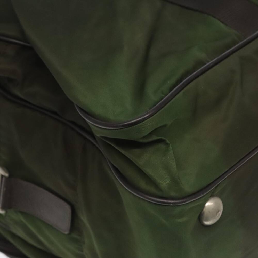PRADA Boston Bag Nylon Khaki Silver - Picture 13 of 16